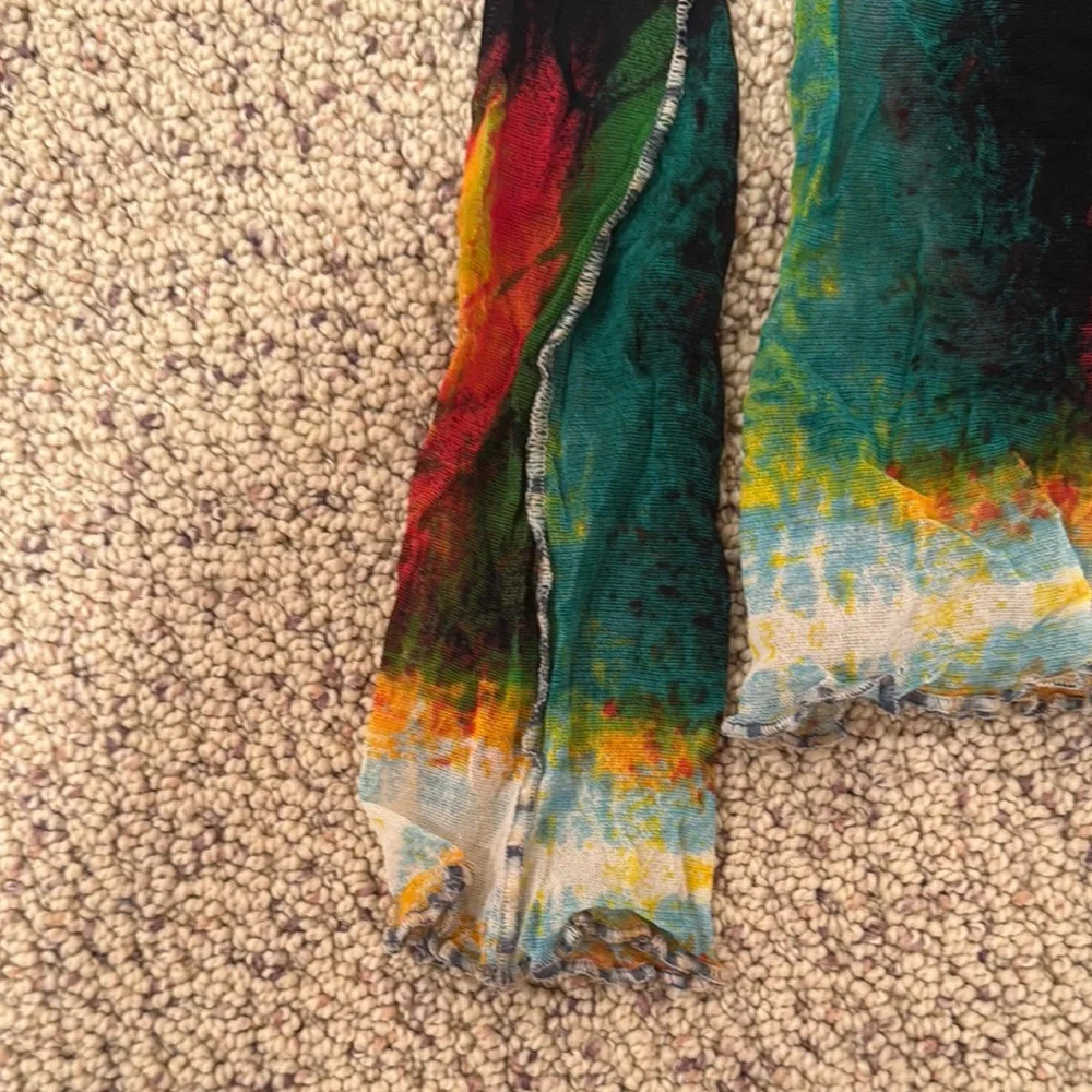 Jean Paul Gaultier Vintage Colorful Women's Top with Artistic Face Print - Picture 4 of 7